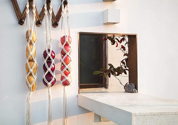 Macrame Storage Organizer Fruit Basket - Leechoo